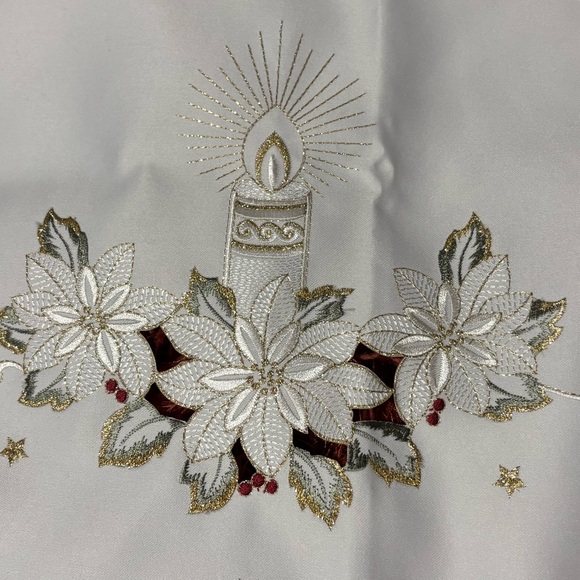 Kathe Wolfhart Christmas Candle Table Runner/Gold/Elegant Germany NWT 50x140 - Picture 3 of 7